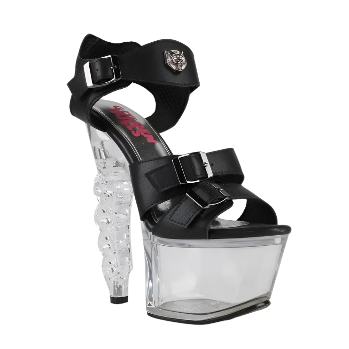 Gb Jujubi 01- Clear Heel Platform Sandals